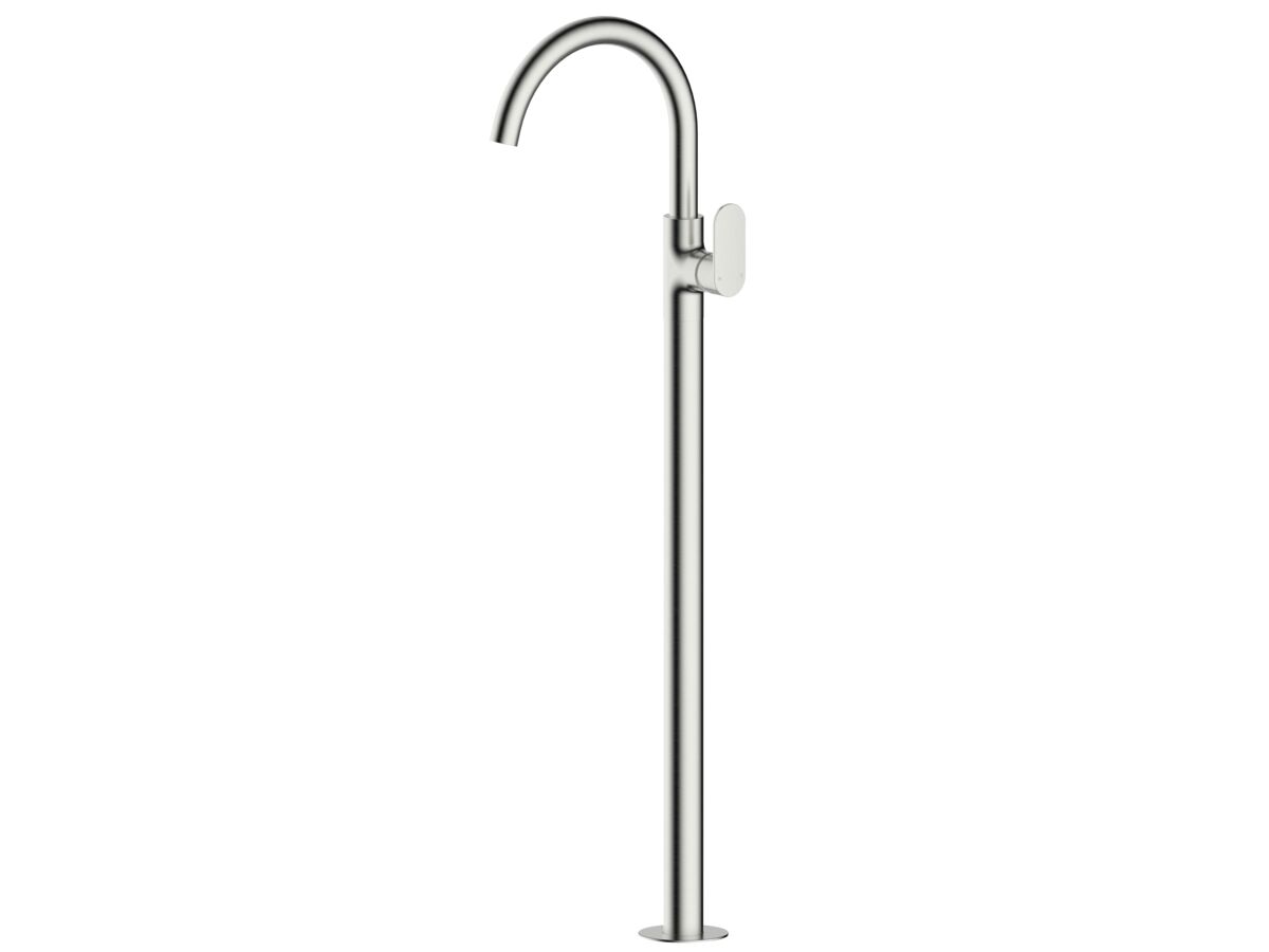 reece Mizu Soothe MK2 Floor Mounted Bath Mixer Kit Brushed Nickel