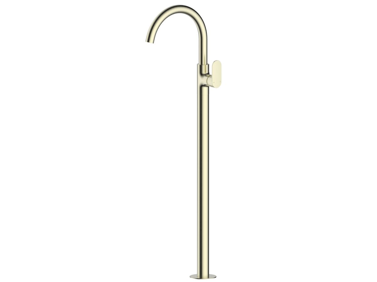 reece Mizu Soothe MK2 Floor Mounted Bath Mixer Kit Brushed Brass