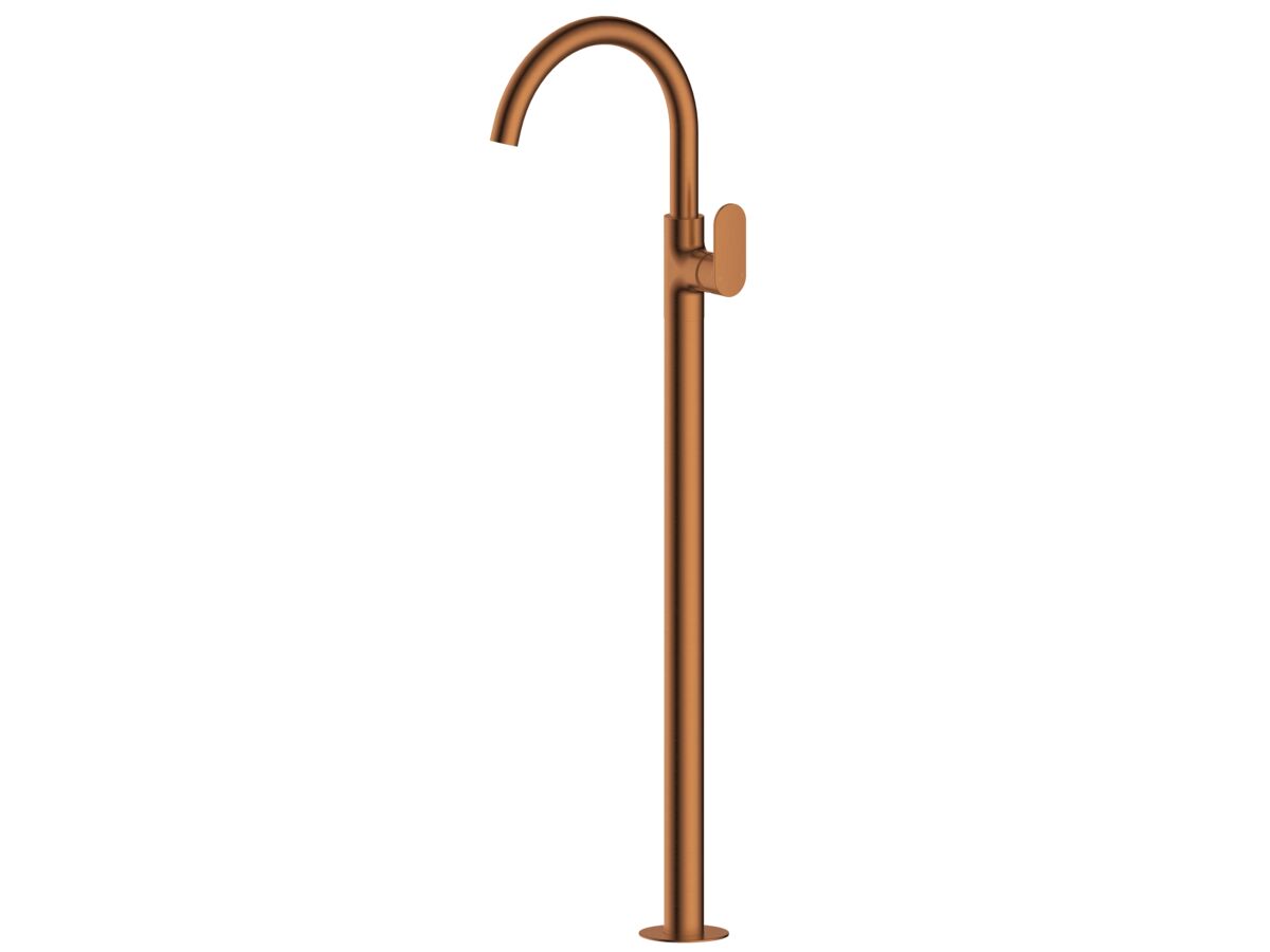 reece Mizu Soothe MK2 Floor Mounted Bath Mixer Kit Brushed Bronze