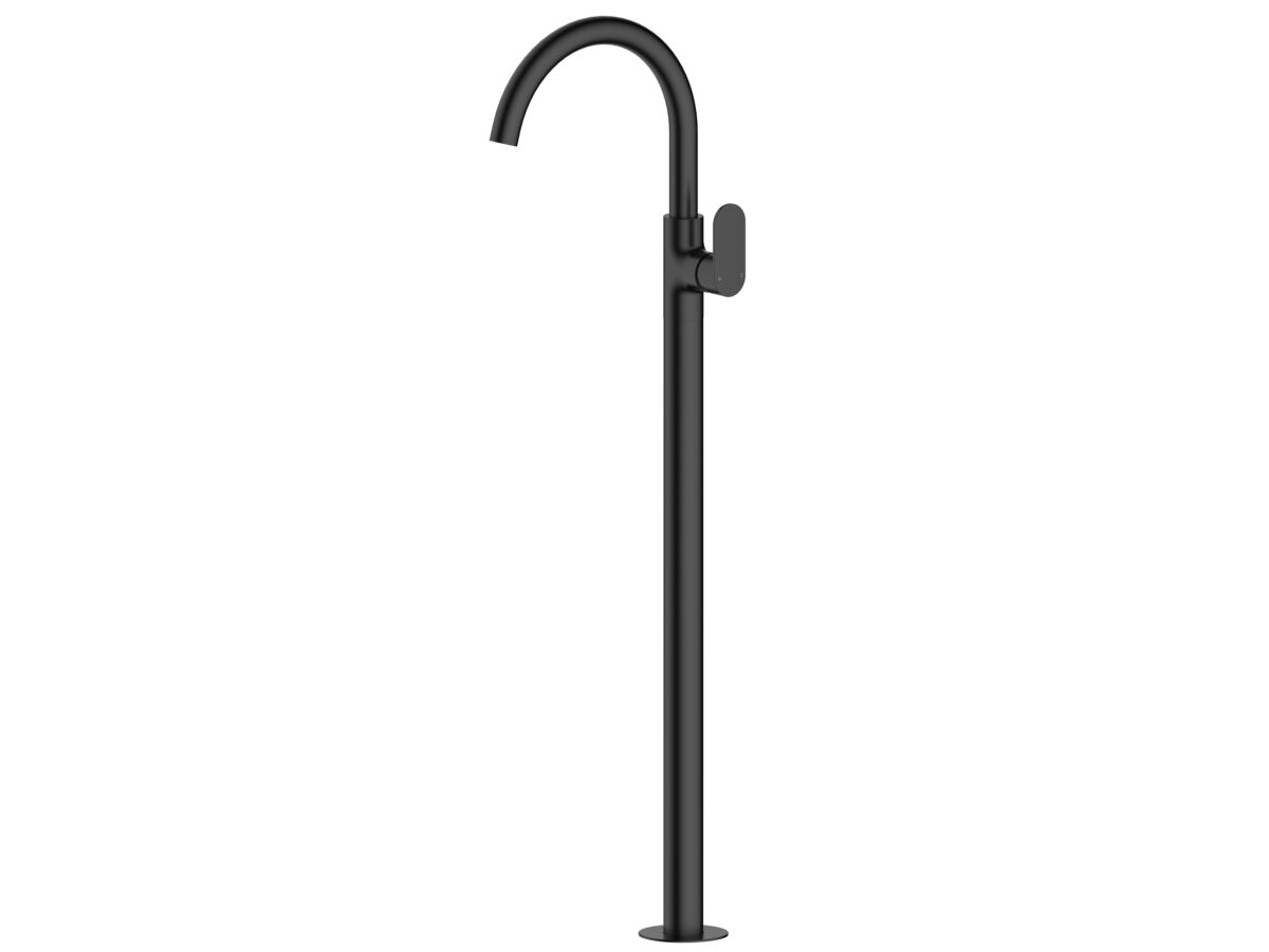 reece Mizu Soothe MK2 Floor Mounted Bath Mixer Kit Matte Black