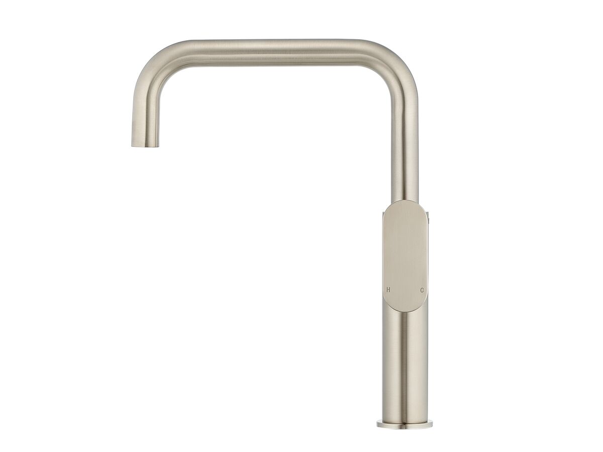 Reece Mizu Soothe MK2 Gooseneck Sink Mixer Tap Square Brushed Nickel (5 Star) Lead Free