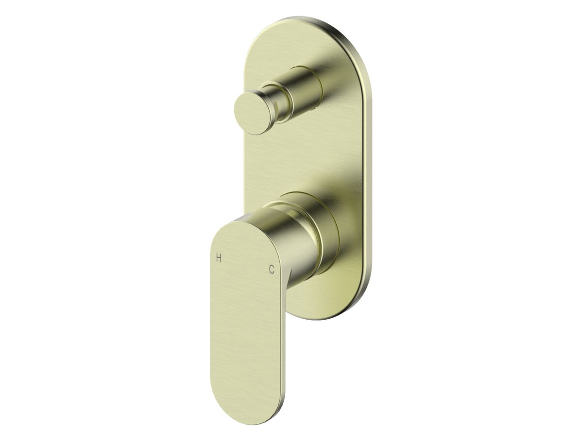 reece Mizu Soothe MK2 Shower Mixer with Diverter Kit Brushed Brass