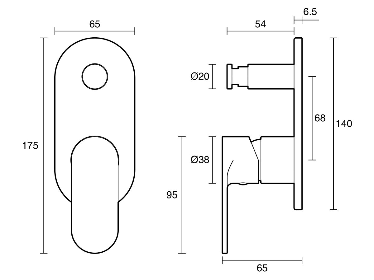 Reece Mizu Soothe MK2 Shower Mixer With Diverter Trimset Chrome