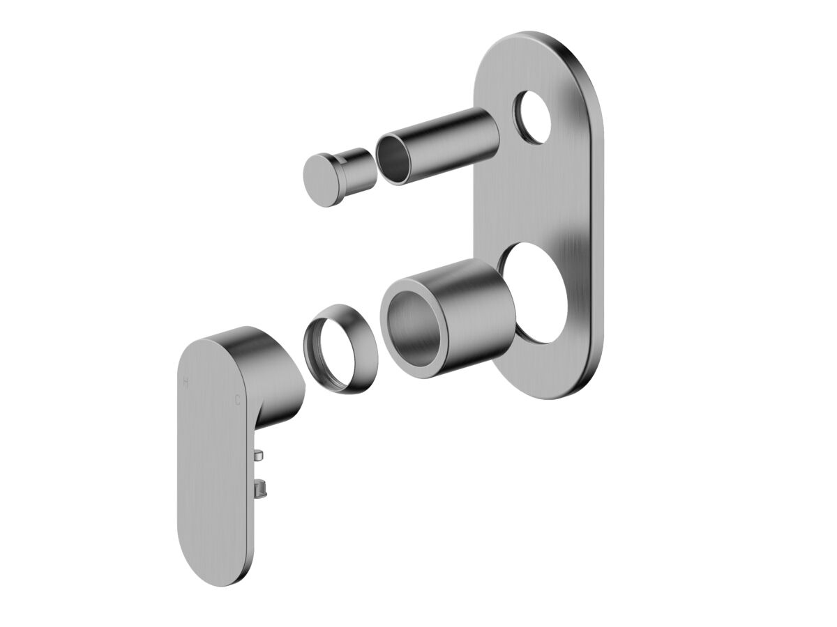 reece Mizu Soothe MK2 Shower Mixer with Diverter Trimset Brushed Gunmetal