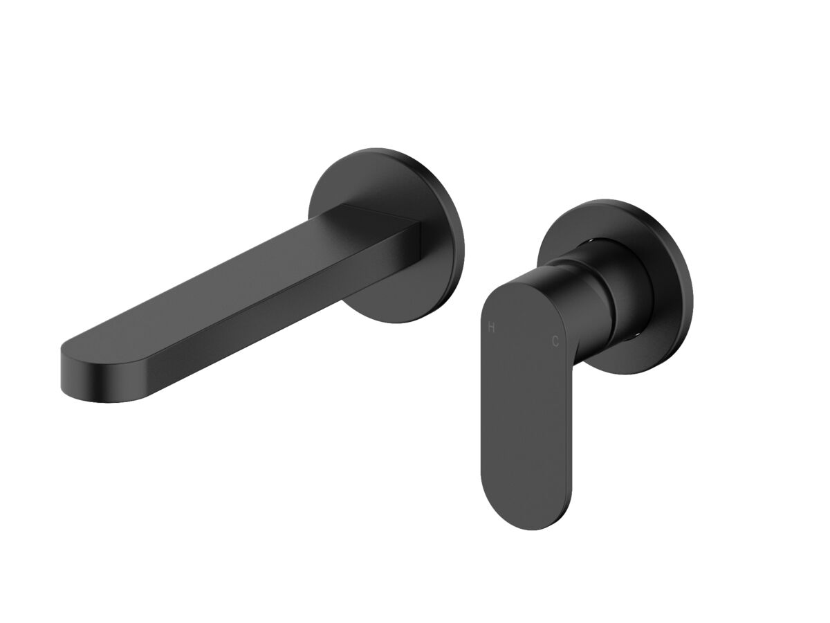 reece Mizu Soothe MK2 Wall Basin/Bath Mixer Set 2 Piece Kit Matte Black (6 Star) Lead Free