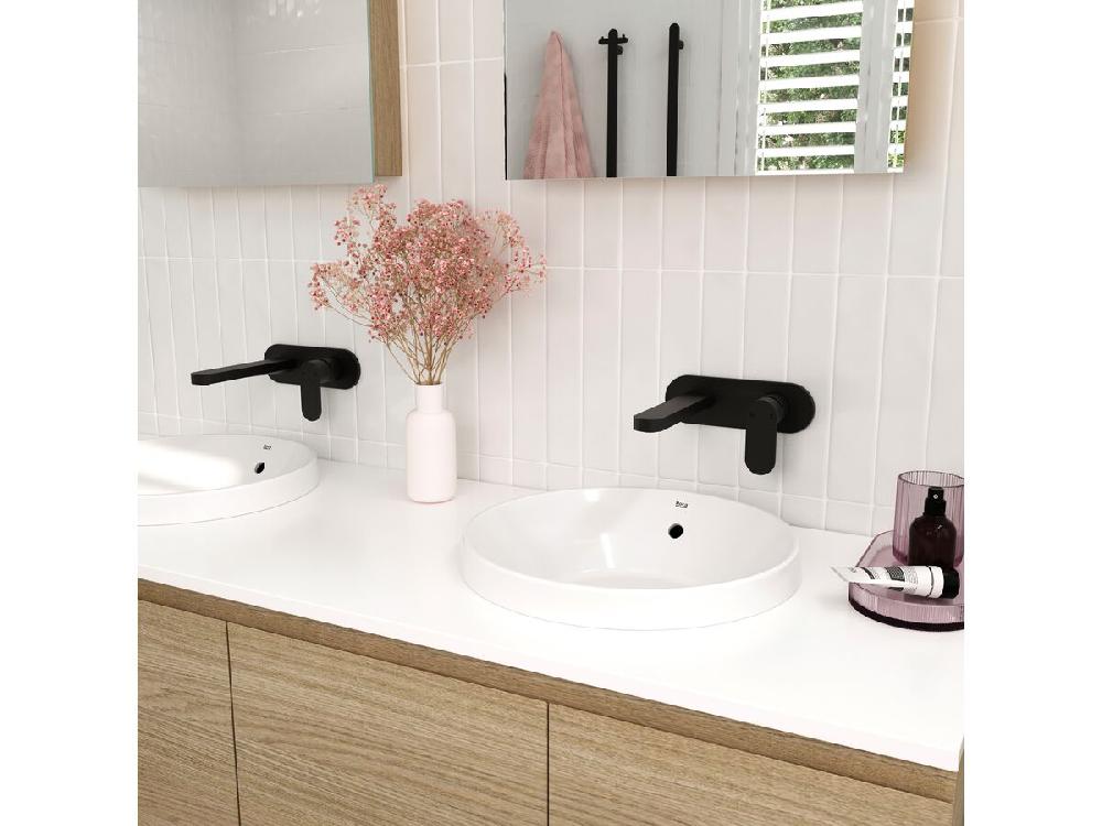 Reece Mizu Soothe MK2 Wall Basin/Bath Mixer Set Kit Matte Black (6 Star) Lead Free