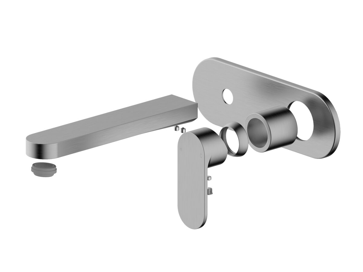 reece Mizu Soothe MK2 Wall Basin/Bath Mixer Set Trimset Brushed Gunmetal (6 Star) Lead Free