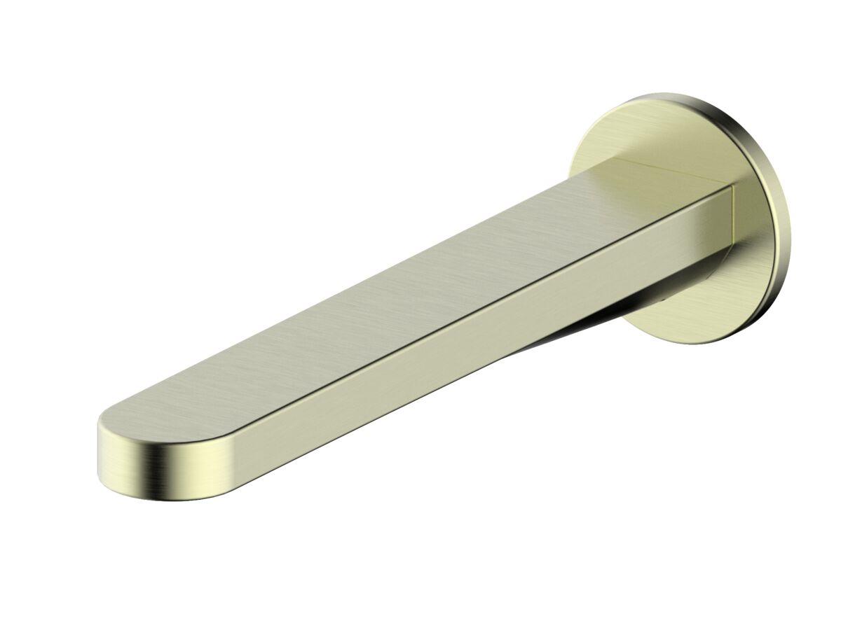 reece Mizu Soothe MK2 Wall Basin/Bath Outlet 250mm Brushed Brass (6 Star) Lead Free
