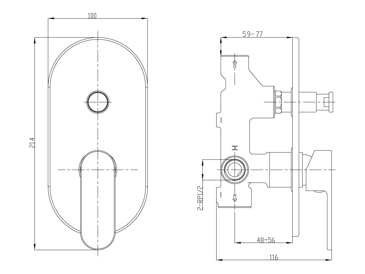 Reece Mizu Soothe Shower Mixer Tap With Diverter Chrome