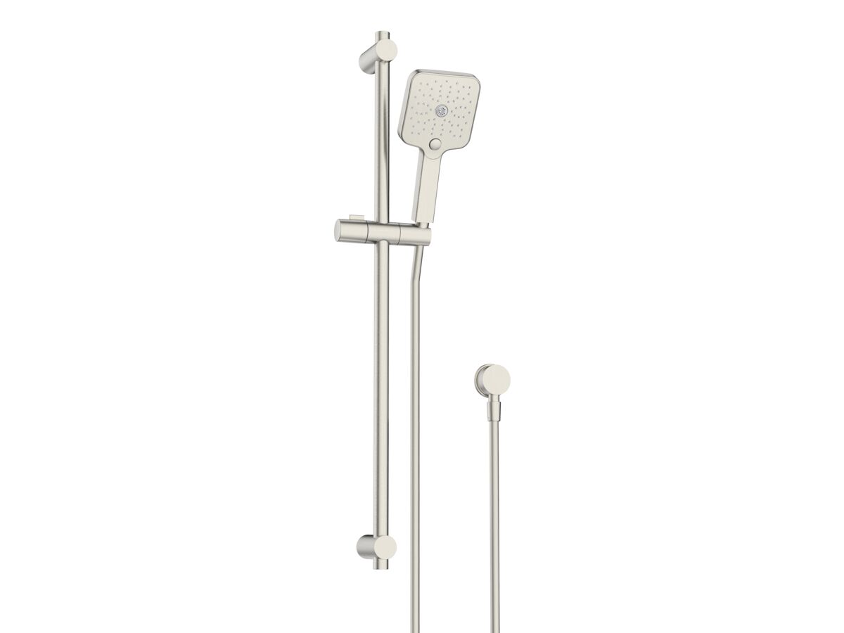reece Mizu Soothe Single Rail Shower 3 Function with Wall Water Inlet Brushed Nickel (5 Star) reece Mizu Soothe Single Rail Shower 3 Function with Wall Water Inlet Brushed Nickel (5 Star)