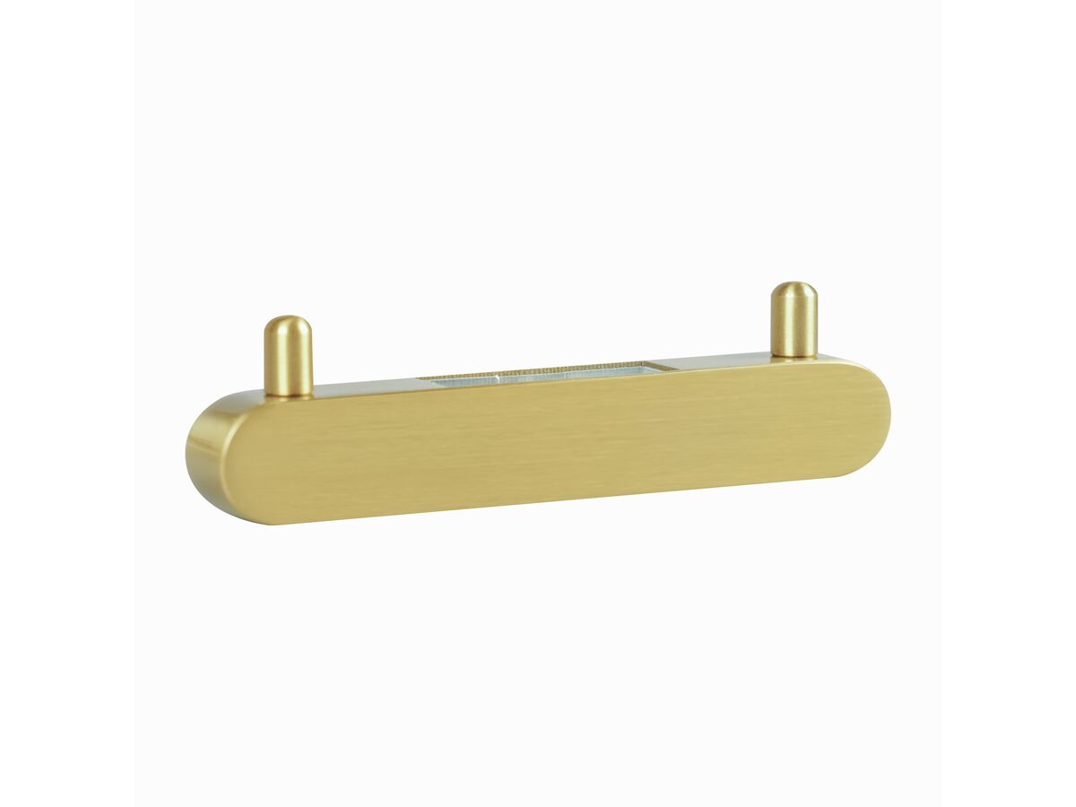 reece Mizu Soothe Vertical Double Robe Hook Brushed Brass