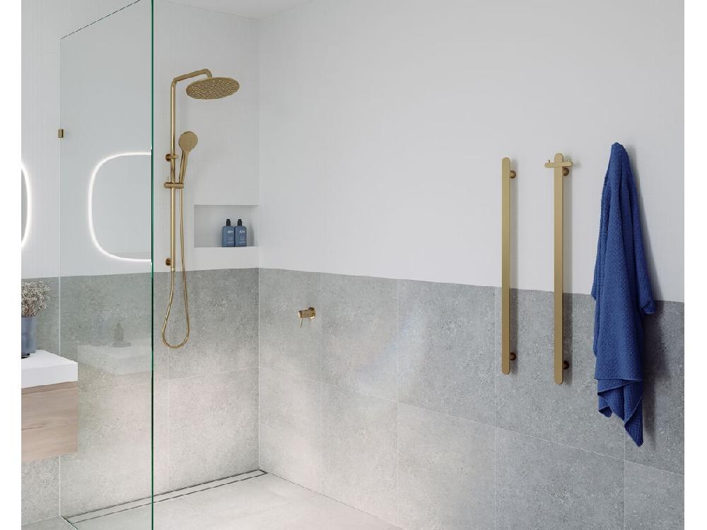 Reece Mizu Soothe Vertical Double Robe Hook Brushed Gold