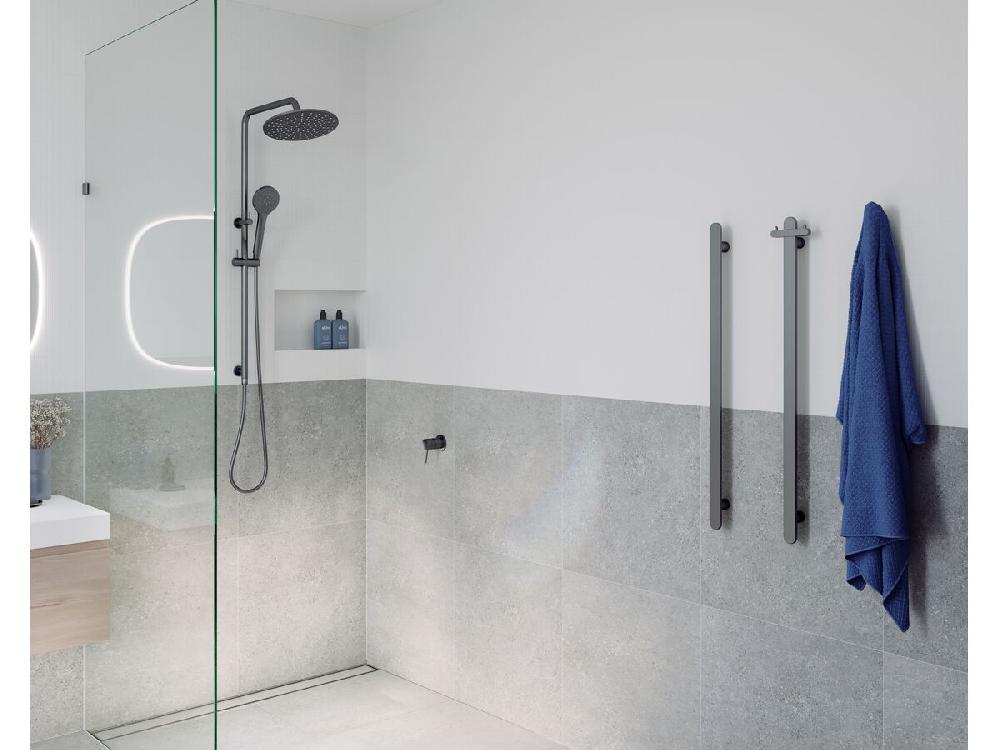 Reece Mizu Soothe Vertical Double Robe Hook Brushed Gunmetal