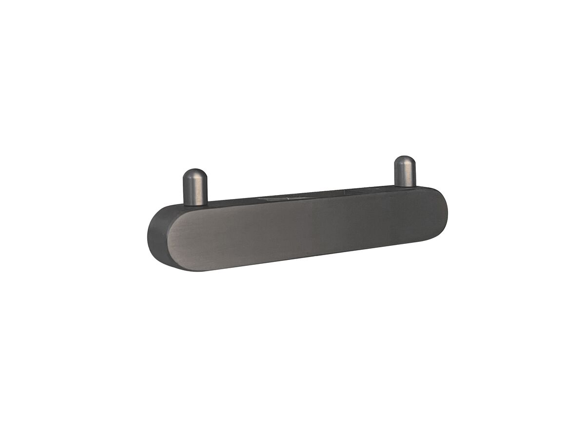 reece Mizu Soothe Vertical Double Robe Hook Brushed Gunmetal