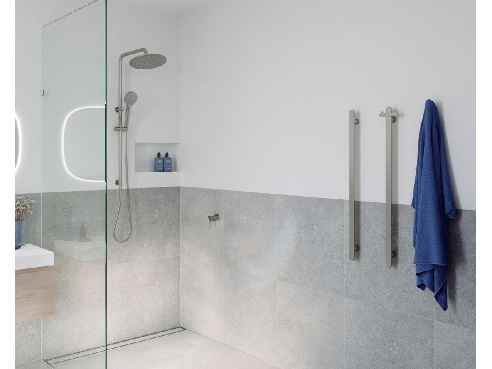 Reece Mizu Soothe Vertical Double Robe Hook Brushed Stainless Steel