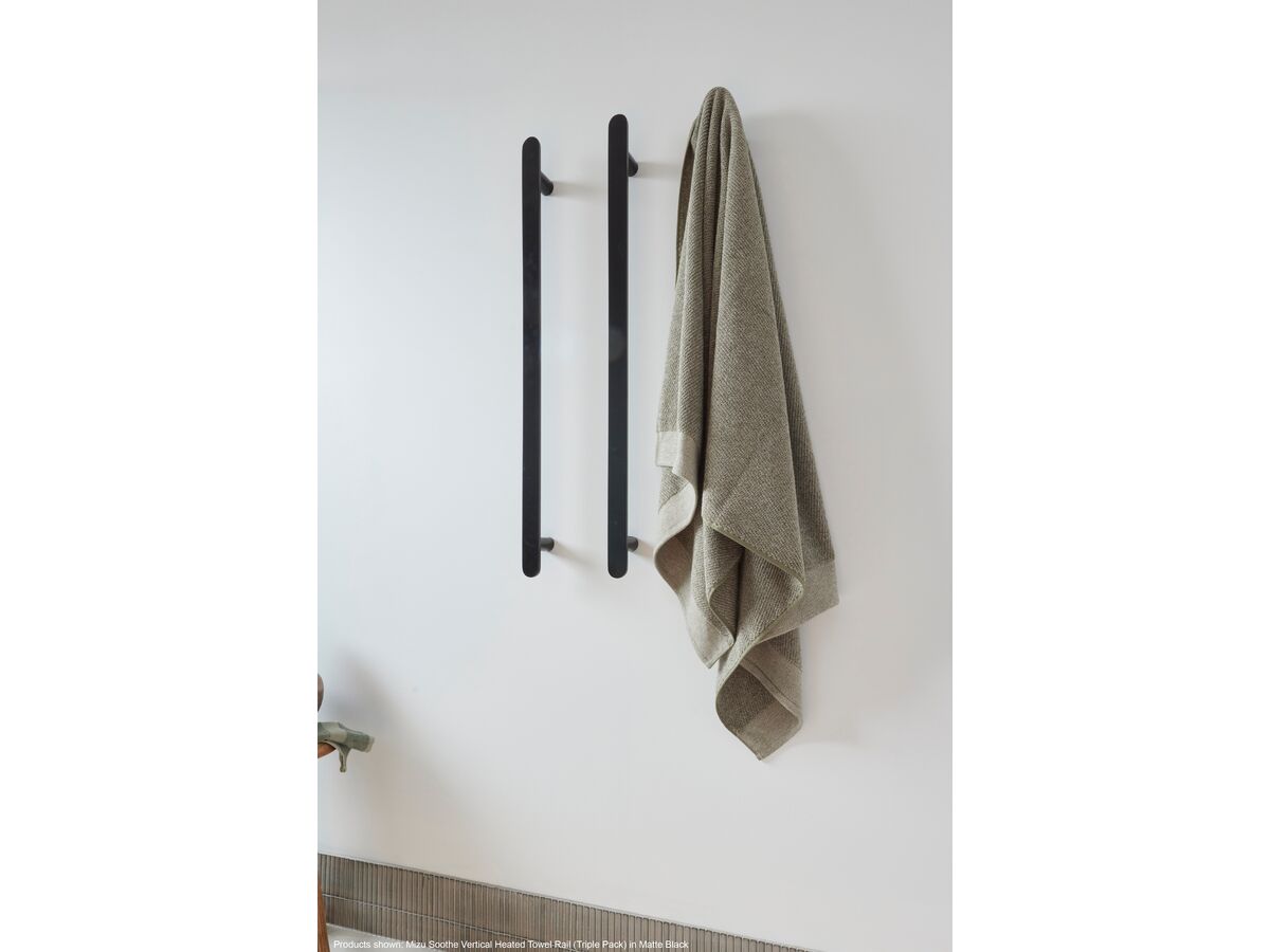 Reece Mizu Soothe Vertical Heated Towel Rail (Triple Pack) Brushed Stainless Steel