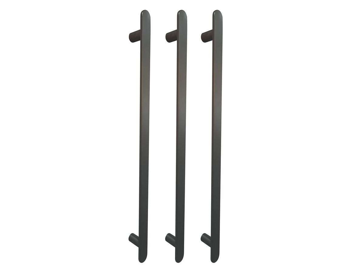 reece Mizu Soothe Vertical Heated Towel Rail (Triple Pack) Brushed Gunmetal