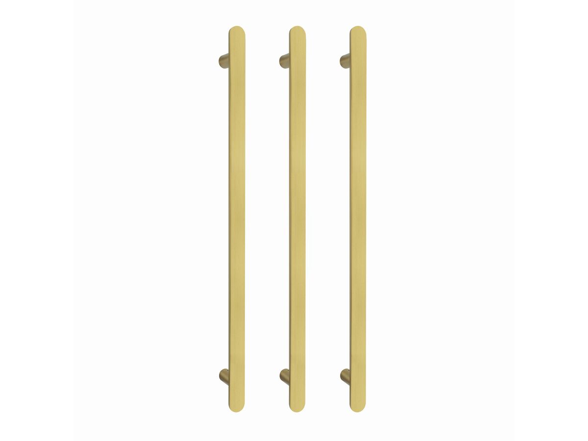 reece Mizu Soothe Vertical Heated Towel Rail (Triple Pack) Brushed Brass