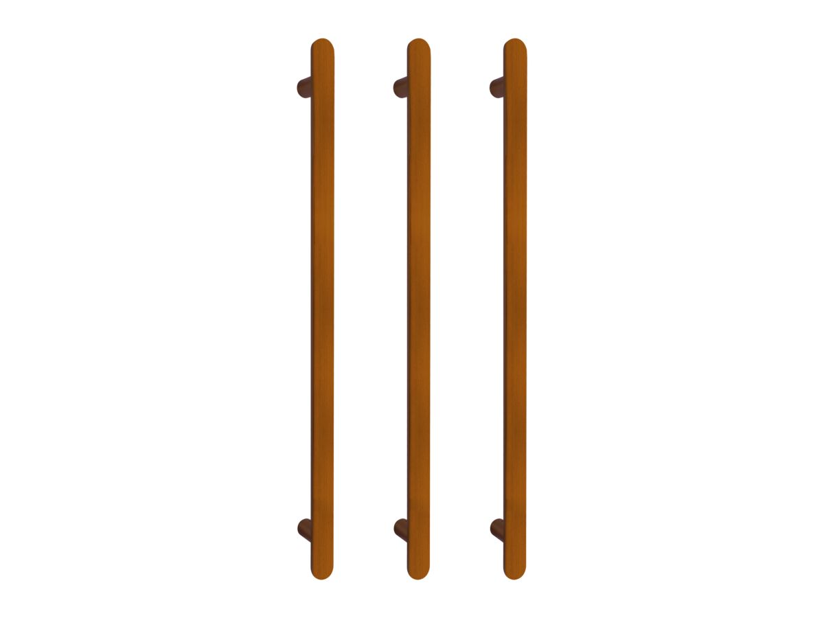 reece Mizu Soothe Vertical Heated Towel Rail (Triple Pack) Brushed Bronze