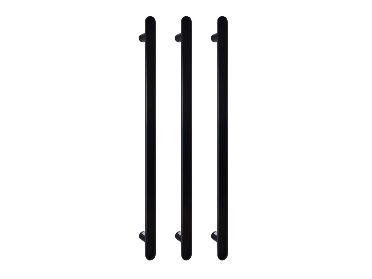 reece Mizu Soothe Vertical Heated Towel Rail (Triple Pack) Matte Black