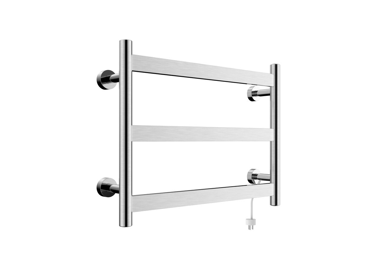 Reece Mizu Stream Heated Towel Rail 600 X 450mm Brushed Stainless Steel