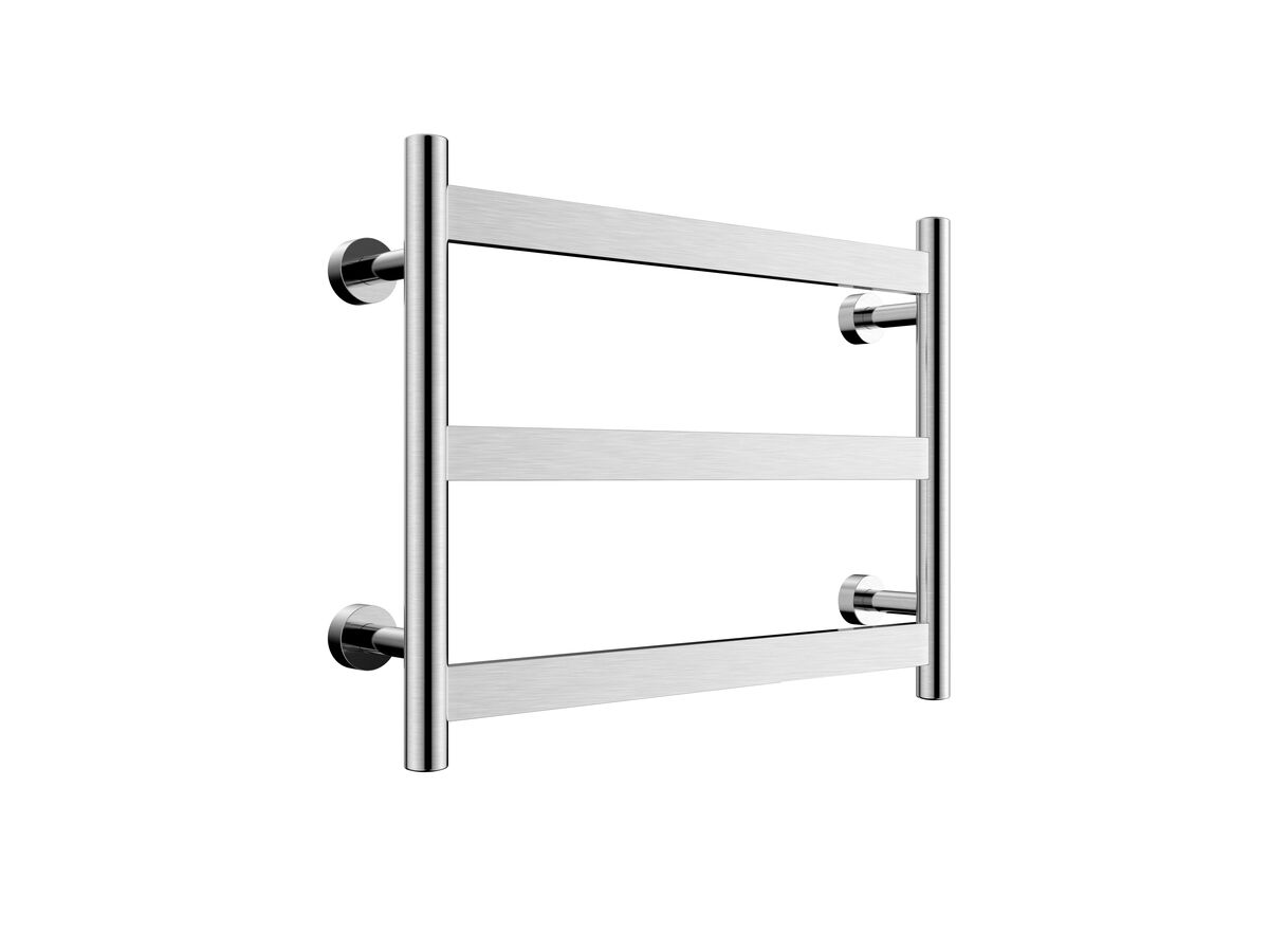 reece Mizu Stream Heated Towel Rail 600 x 450mm Brushed Stainless Steel