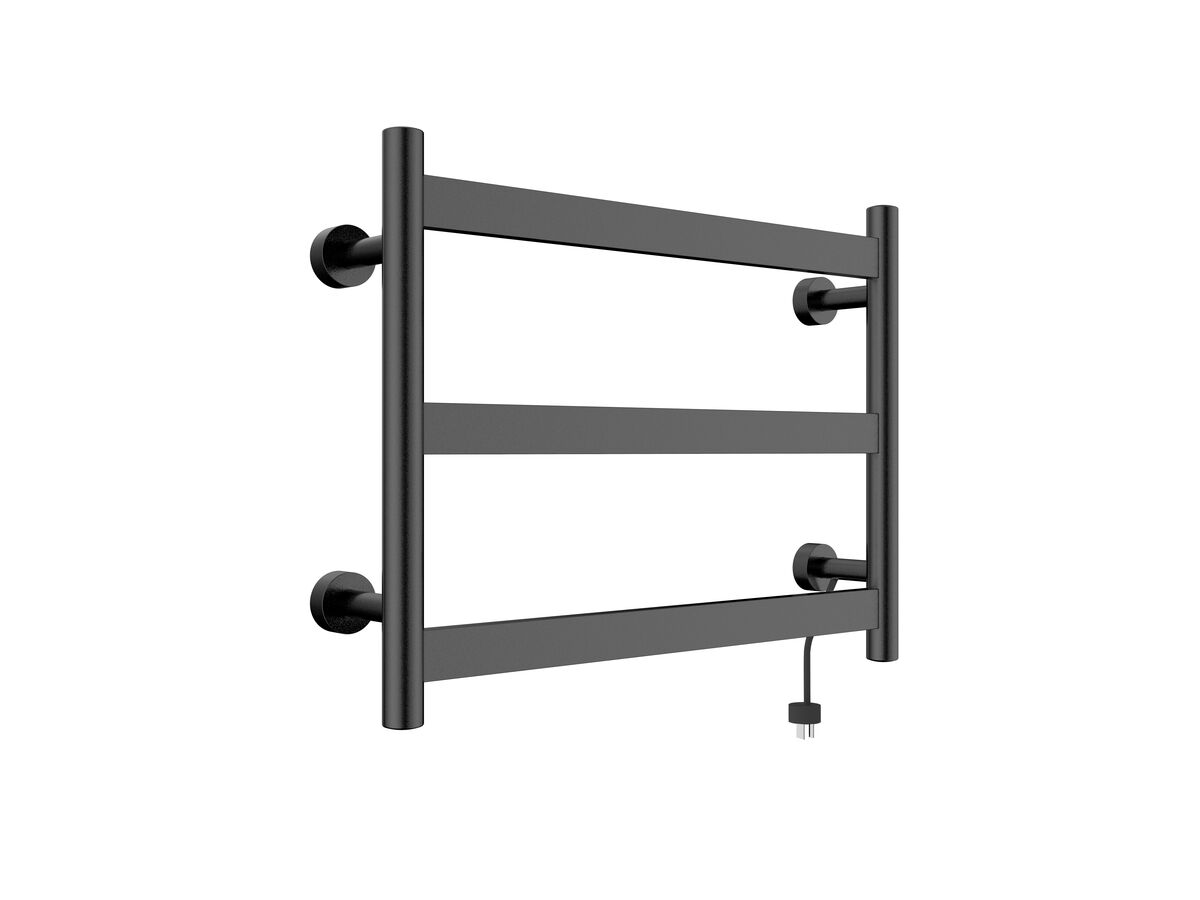 Reece Mizu Stream Heated Towel Rail 600 X 450mm Matte Black