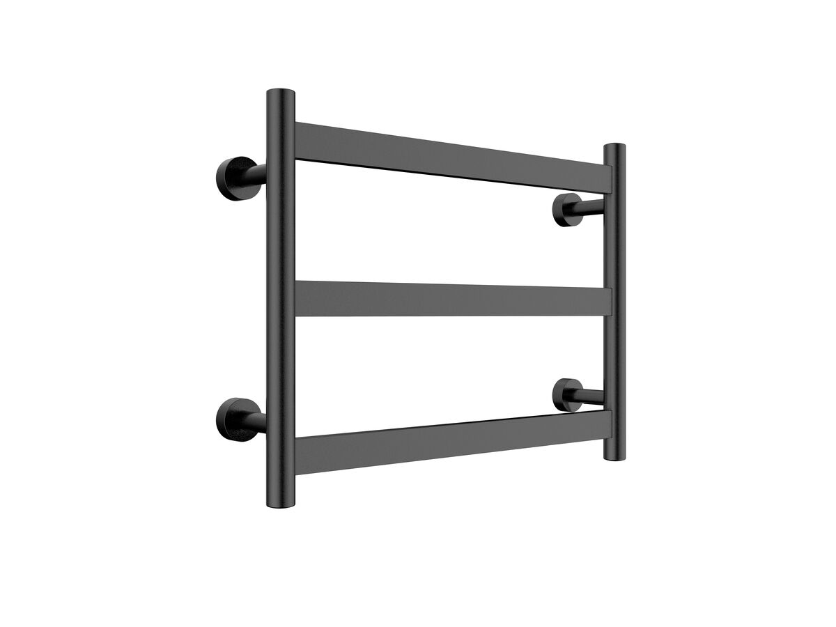 reece Mizu Stream Heated Towel Rail 600 x 450mm Matte Black