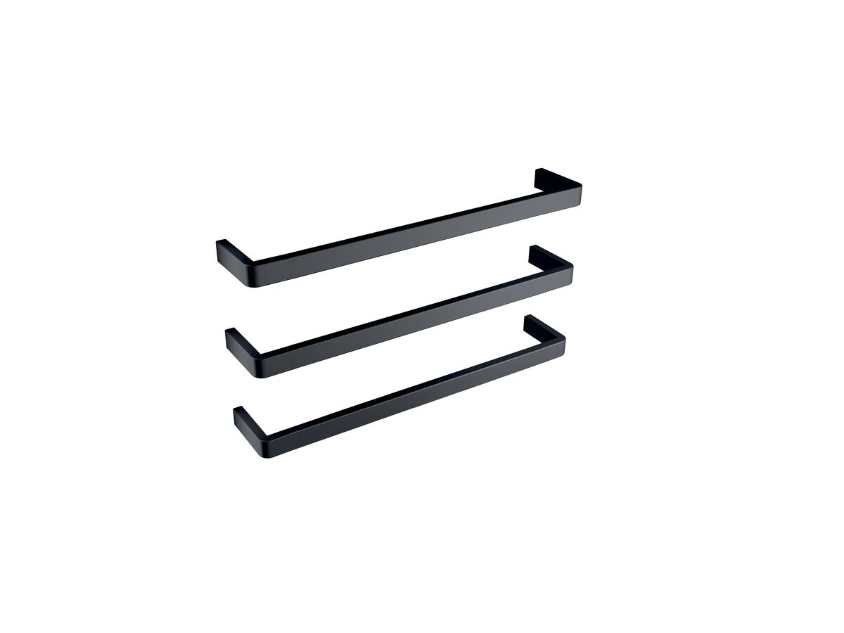 reece Mizu Stream Heated Towel Rail 650mm (Triple Pack) Matte Black