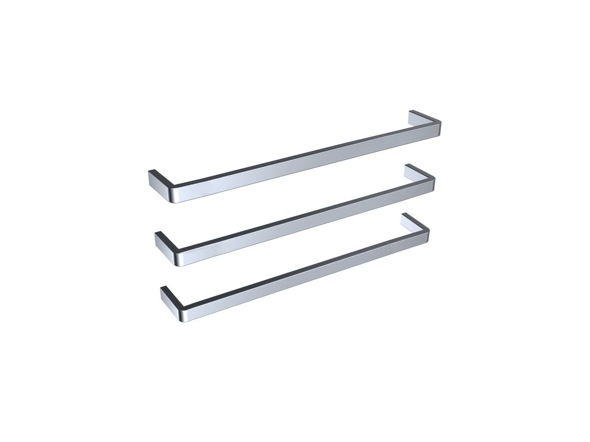 reece Mizu Stream Heated Towel Rail 850mm (Triple Pack) Brushed Stainless Steel