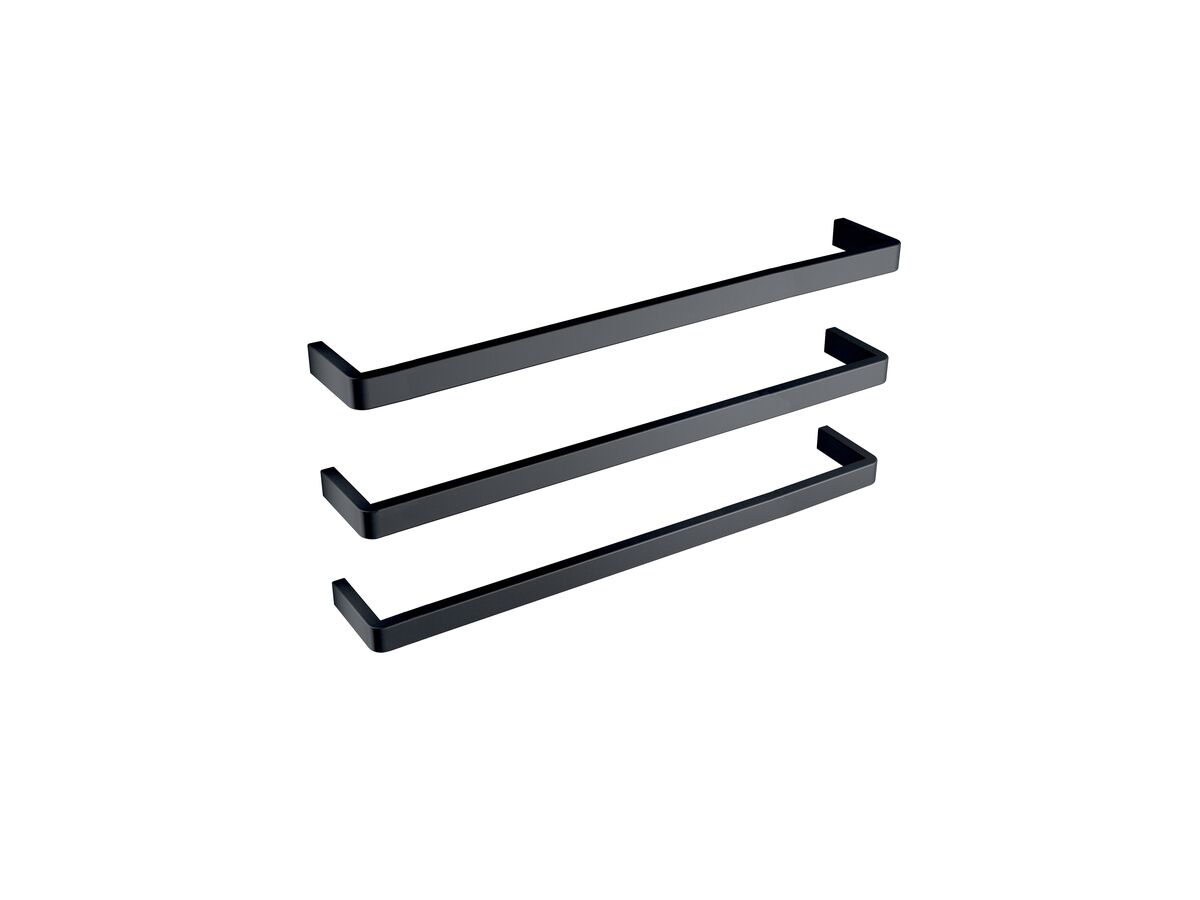 reece Mizu Stream Heated Towel Rail 850mm (Triple Pack) Matte Black