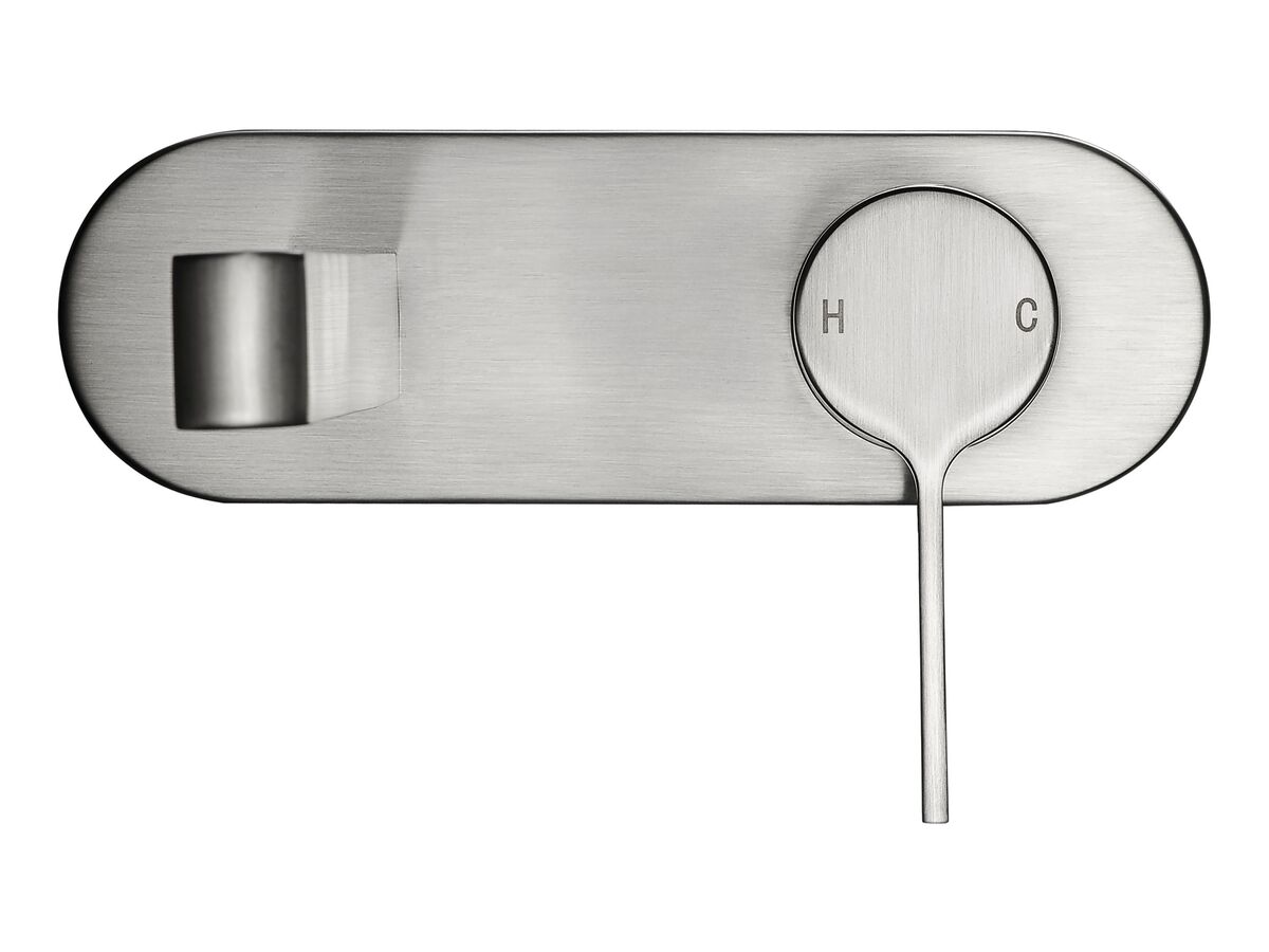 Reece Mizu Stream Wall Bath Mixer Tap Set Brushed Nickel