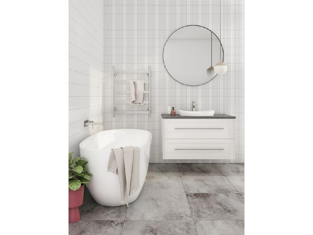 Reece Mizu Stream Wall Bath Mixer Tap Set Brushed Nickel