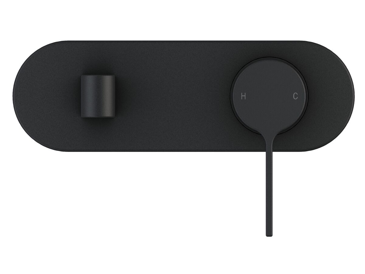 Reece Mizu Stream Wall Bath Mixer Tap Set Matte Black