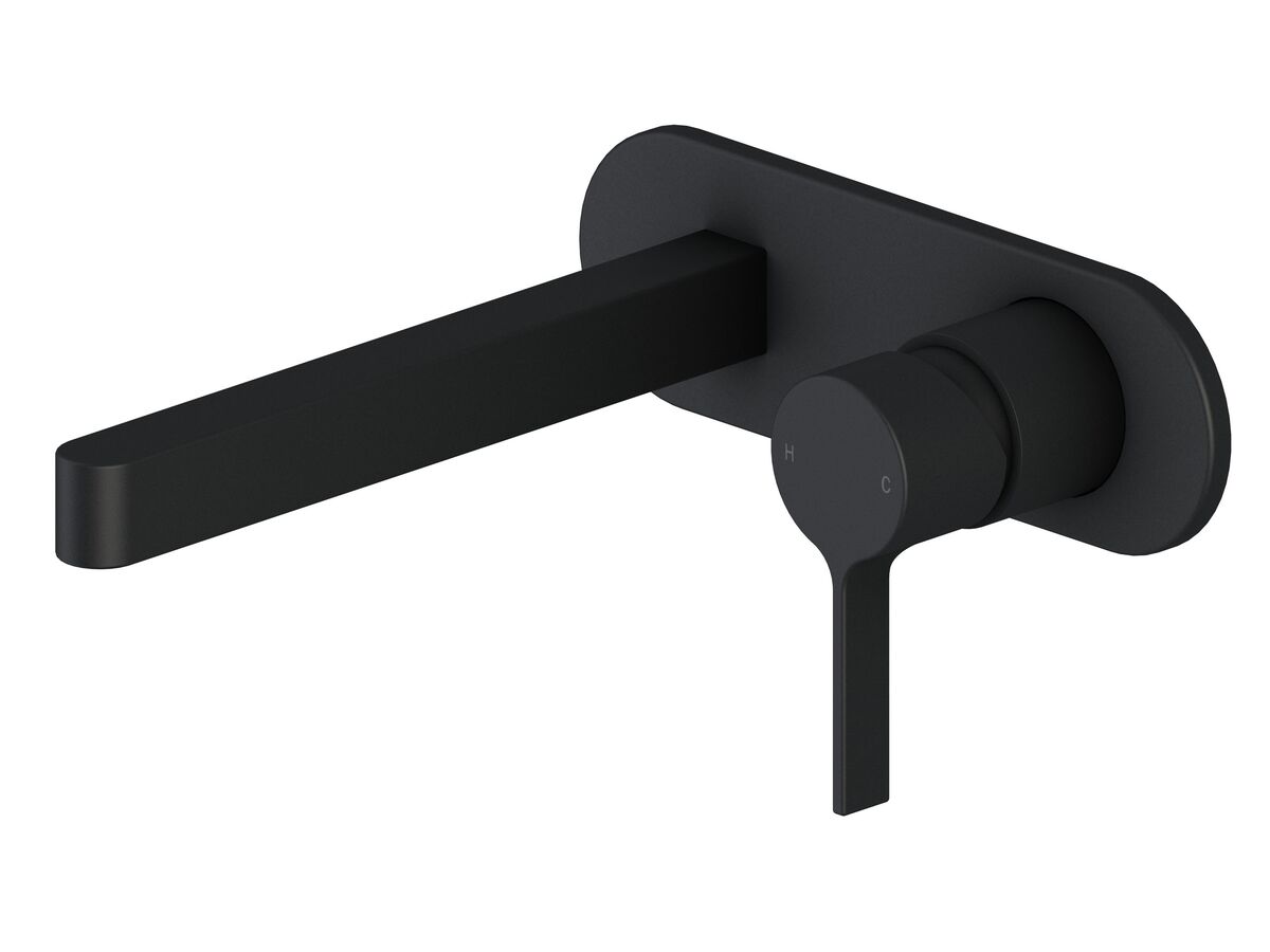 reece Mizu Stream Wall Bath Mixer Tap Set Matte Black