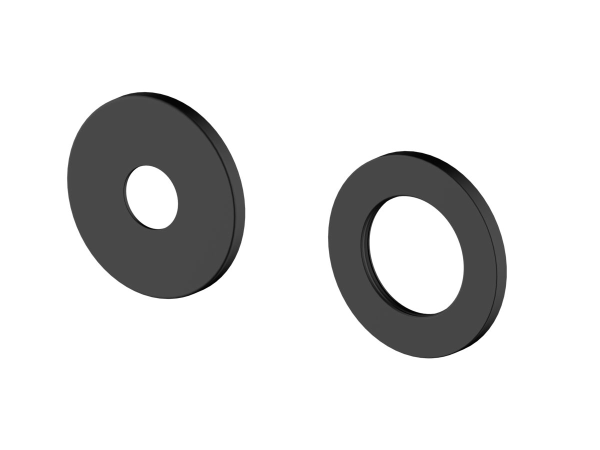 reece Mizu Wall Mixer Set 2-Piece Cover Plates Only Round Matte Black