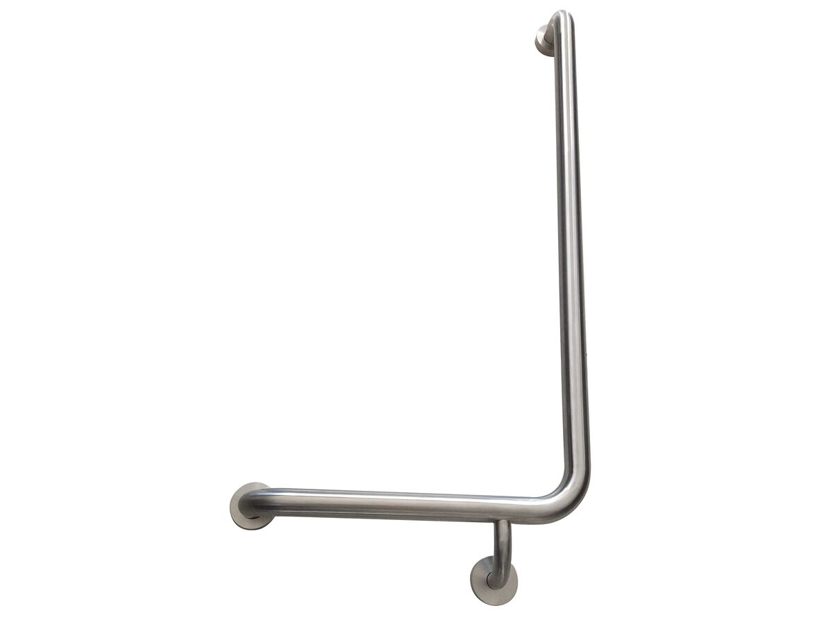 reece Mobi 800 x 400mm Left Hand Shower Grab Rail Satin Stainless Steel