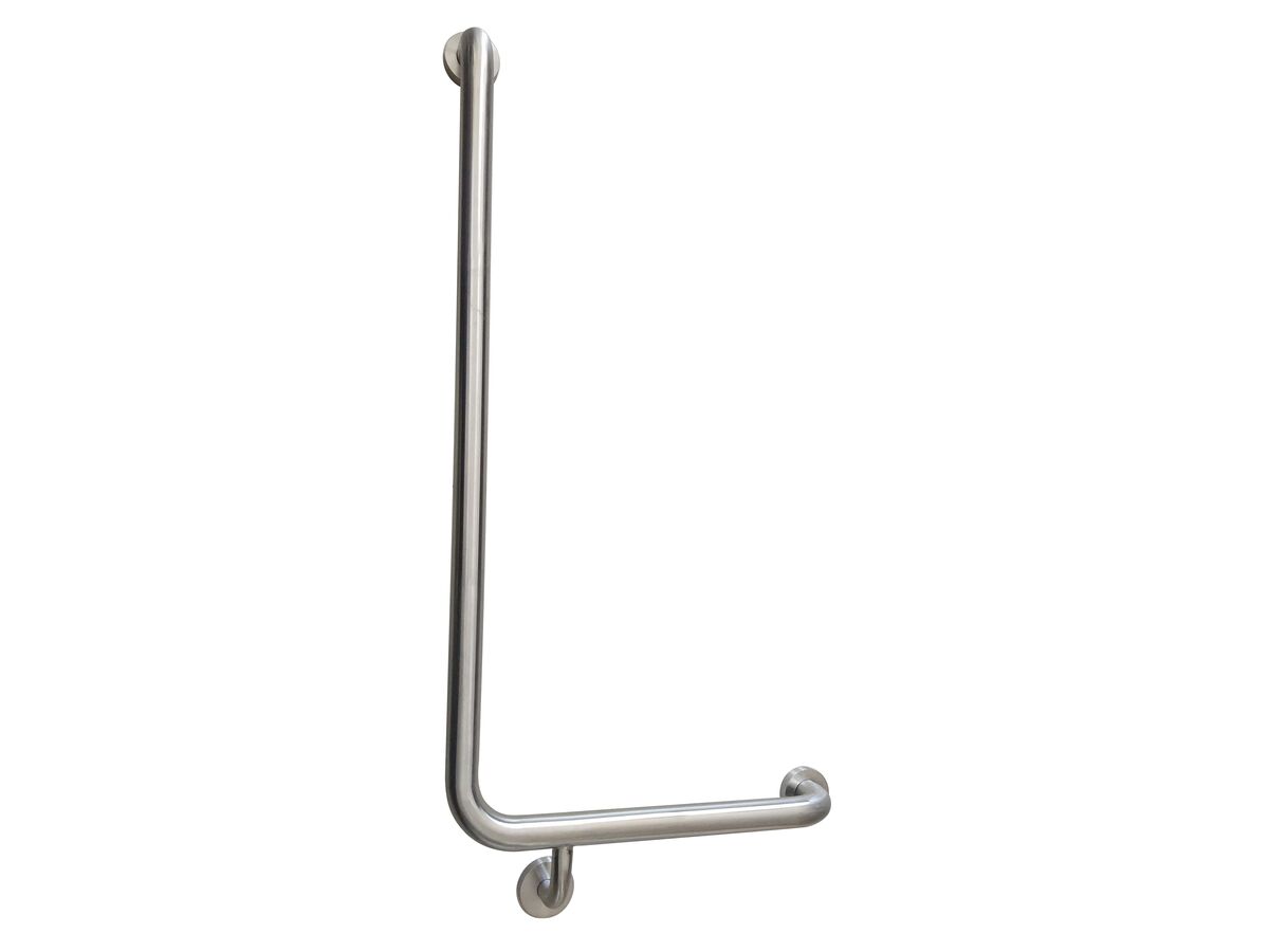 reece Mobi 800 x 400mm Right Hand Shower Grab Rail Satin Stainless Steel