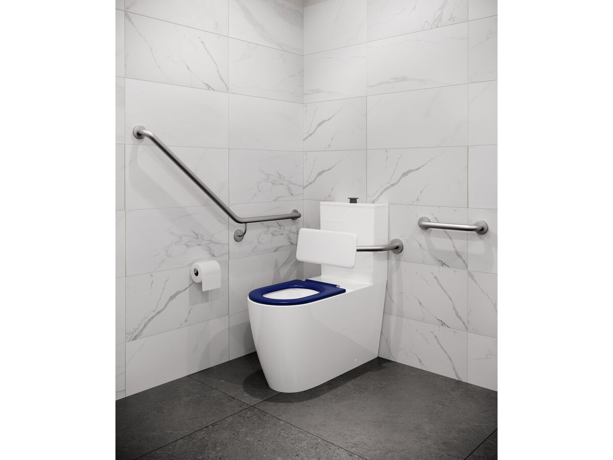 Reece Mobi 840 X 700mm X 140 Degree Right Hand Grab Rail Satin Stainless Steel