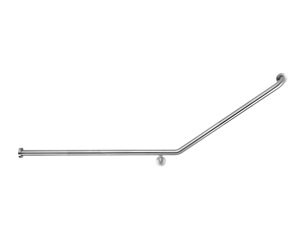 reece Mobi 900 x 700mm x 140 Degree Left Hand Corner Grab Rail Satin Stainless Steel