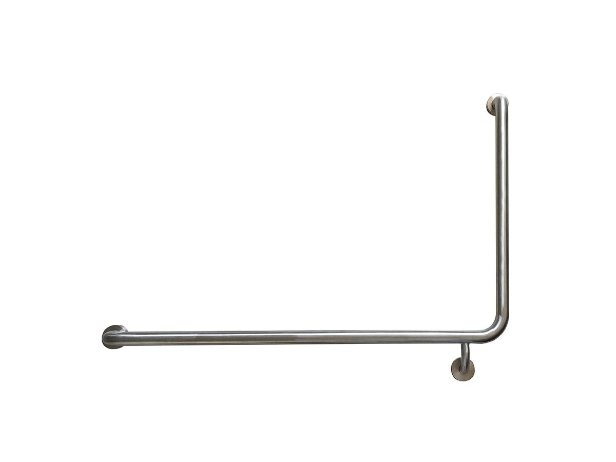 reece Mobi 940 x 600mm x 90 Degree Left Hand Grab Rail Satin Stainless Steel
