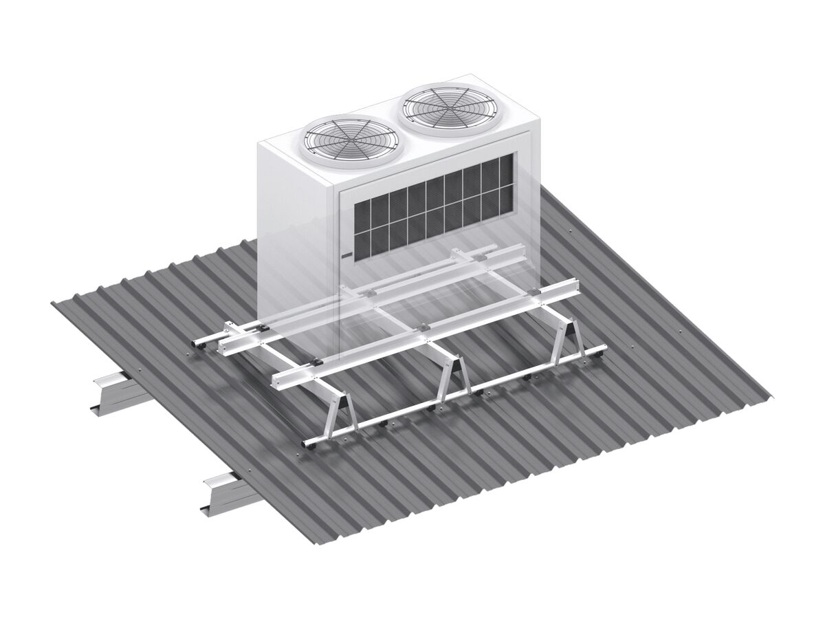 reece Monkeytoe CM05 - 500Kg Rated HVAC Condenser Mount To Suit 1200mm Purlin Centres 1-28 Degrees Adjustability