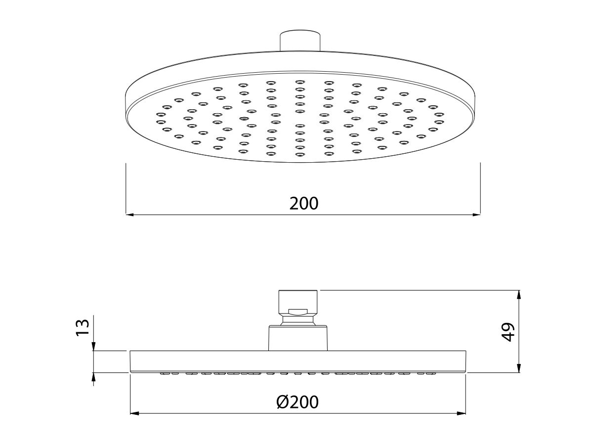 Reece Nikles Fresh Round Overhead Shower 200mm Chrome (3 Star)