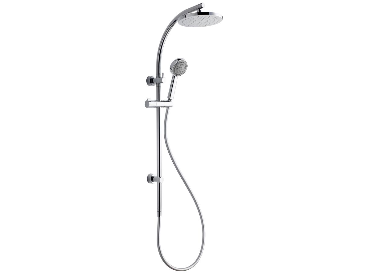 reece Nikles Fresh Twin Rail Shower 200mm Handpiece with Top Rail Water Inlet Chrome (3 Star) reece Nikles Fresh Twin Rail Shower 200mm Handpiece with Top Rail Water Inlet Chrome (3 Star)