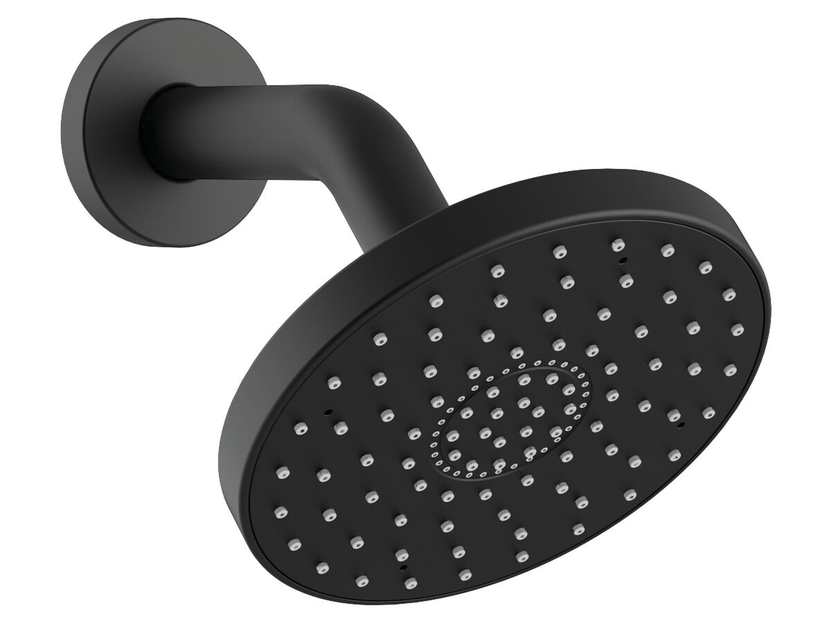 reece Nikles Pearl Wall Shower & Arm Matte Black (4 Star)
