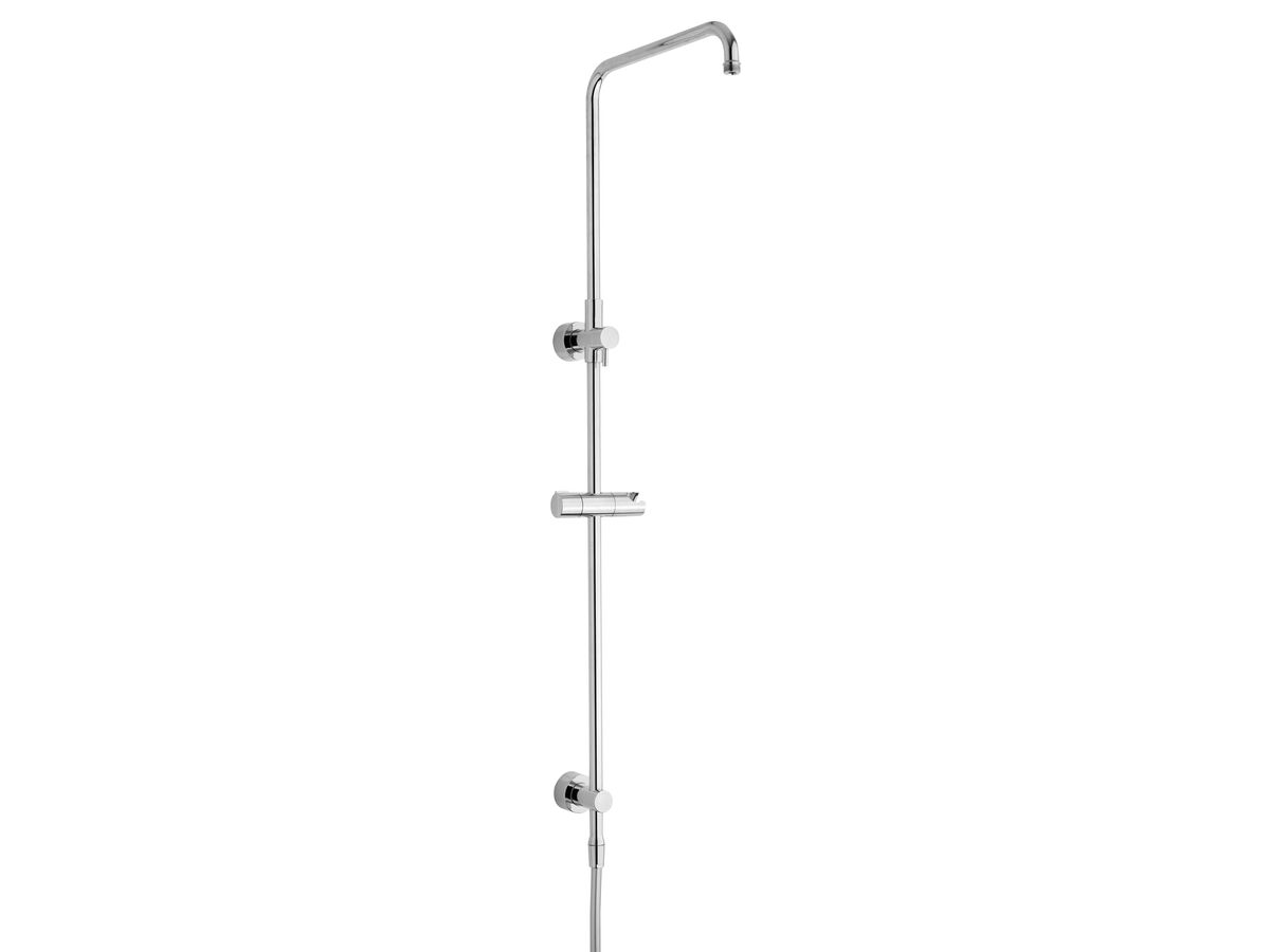 reece Nikles Twin Rail Shower Square Rail Only with Top Rail Water Inlet Chrome