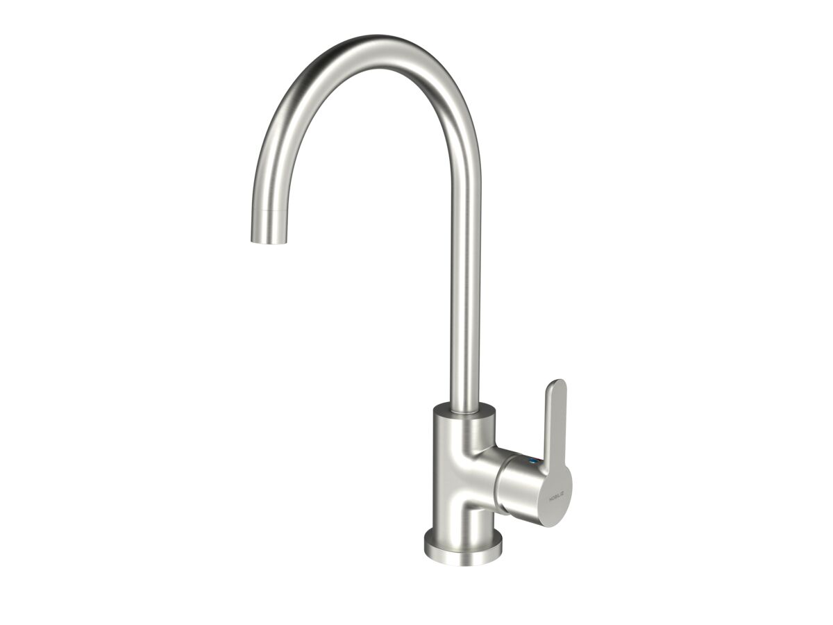 Reece Nobili Balance Gooseneck Sink Mixer Tap Brushed Nickel (4 Star) Lead Free