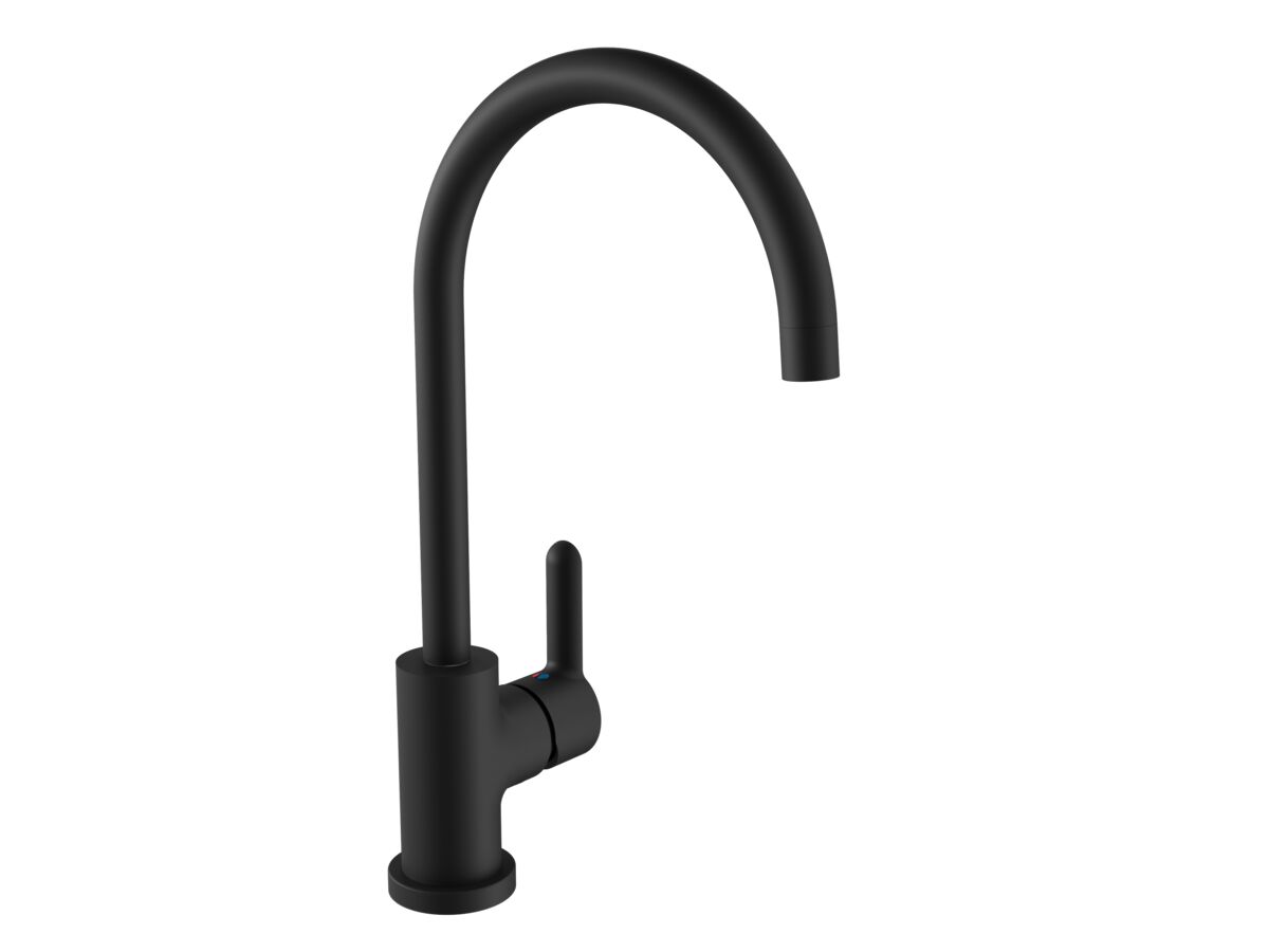 reece Nobili Balance Gooseneck Sink Mixer Tap Matte Black (4 Star) Lead Free