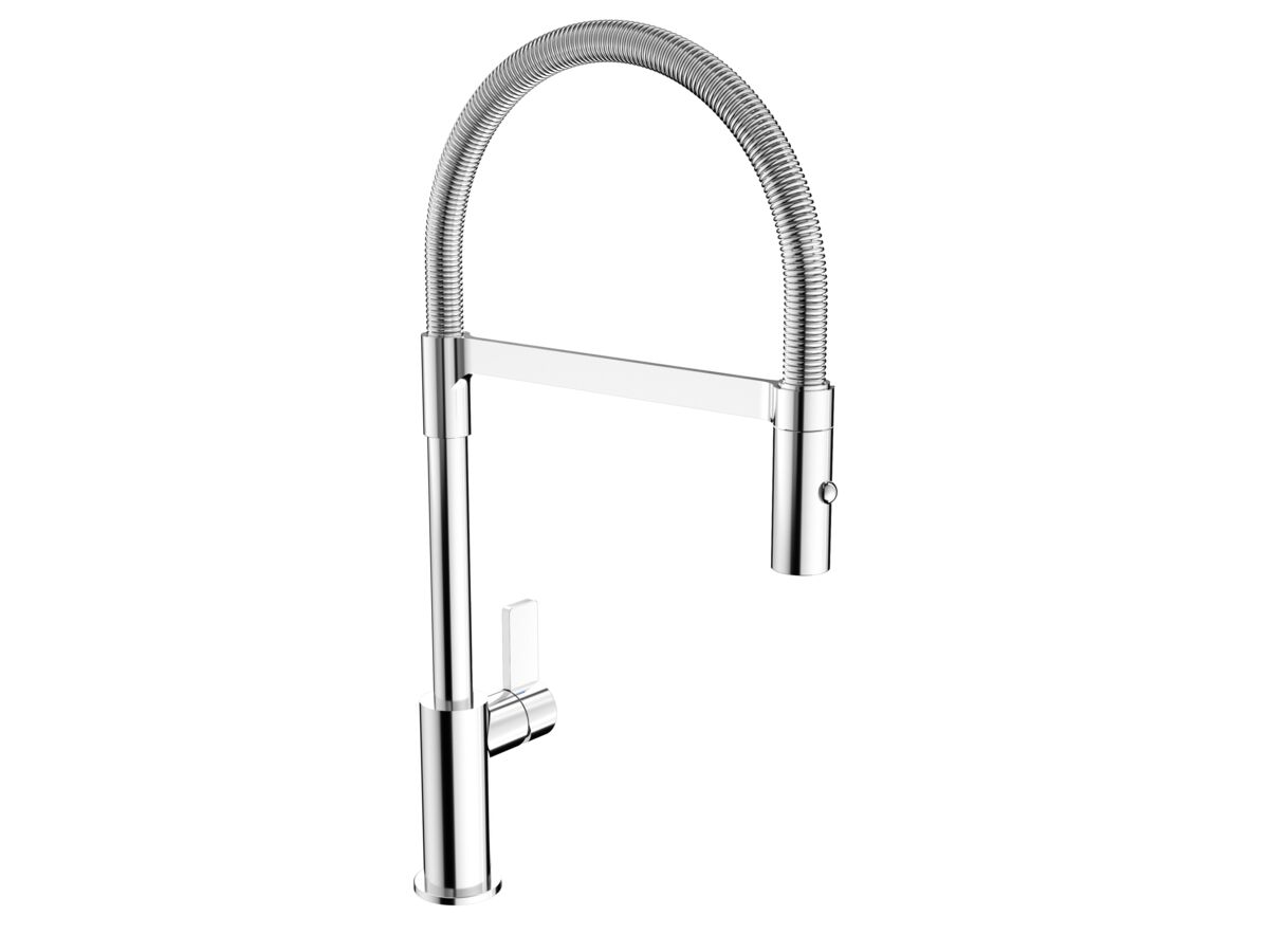 reece Nobili Flag Gooseneck Pull Down Sink Mixer Tap Chrome (5 Star) Lead Free