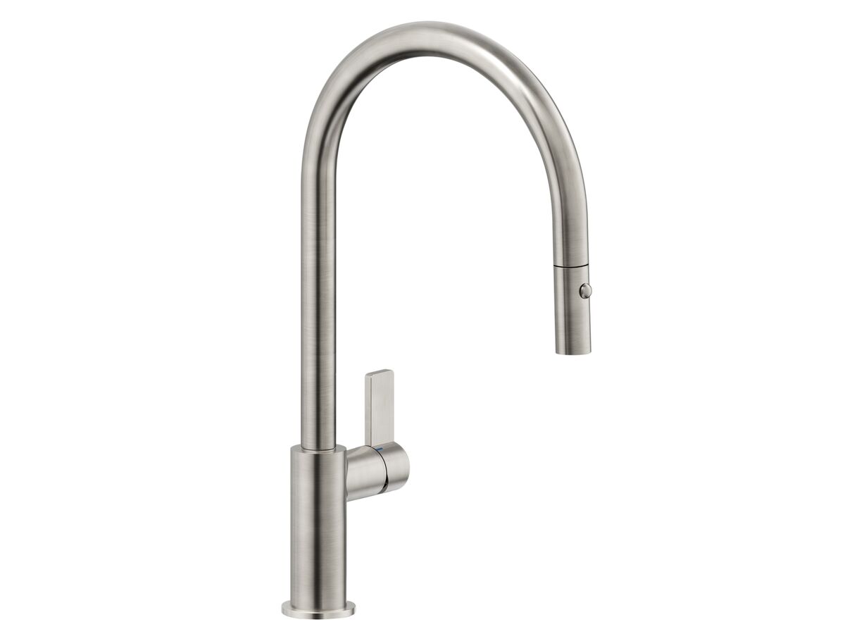 reece Nobili Flag Gooseneck Pull Out Sink Mixer Tap Inox Stainless Steel (5 Star) Lead Free